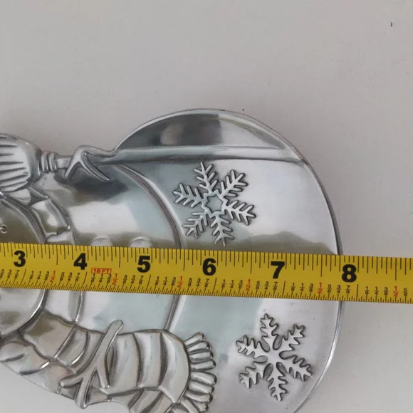VTG Metal Snowman Candy Dish - Picture 3 of 5